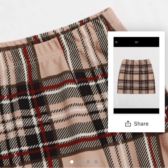 Tartan mini bodycon skirt✨ - Picture 1 of 4